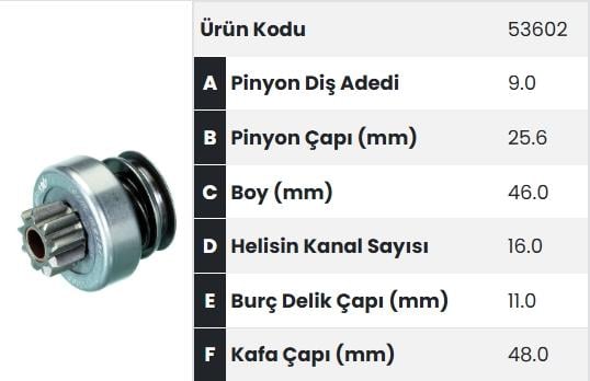 FORM53602-Marş Dişlisi