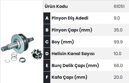 FORM61051-Marş Dişlisi