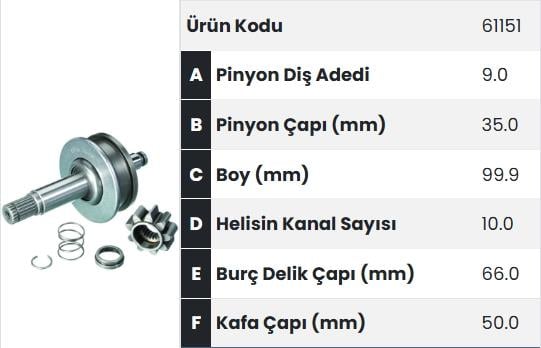 FORM61151-Marş Dişlisi
