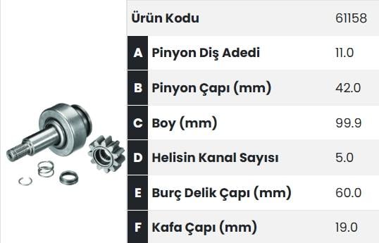 FORM61158-Marş Dişlisi