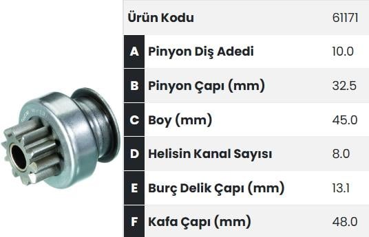 FORM61171-Marş Dişlisi