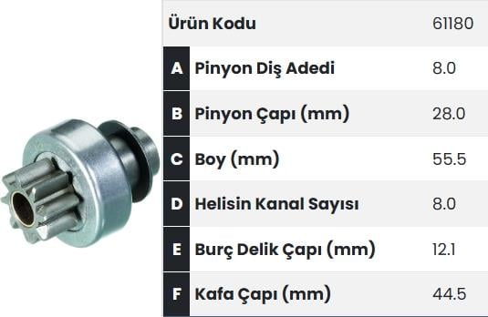 FORM61180-Marş Dişlisi