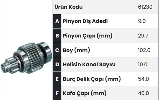 FORM61230-Marş Dişlisi