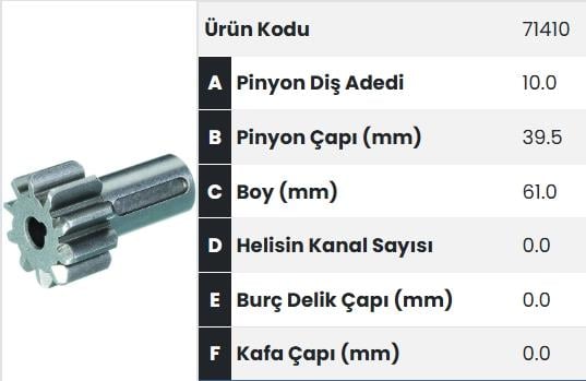 FORM71410-Marş Dişlisi