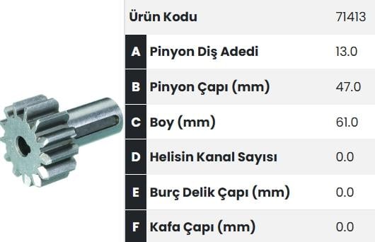 FORM71413-Marş Dişlisi