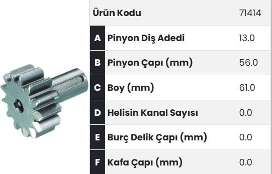 FORM71414-Marş Dişlisi