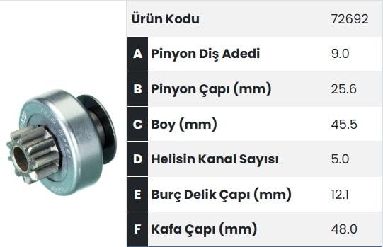 FORM72692-Marş Dişlisi