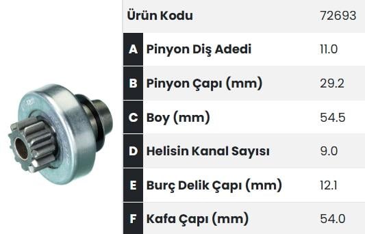 FORM72693-Marş Dişlisi