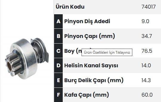 FORM74017-Marş Dişlisi