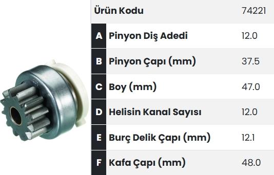 FORM74221-Marş Dişlisi