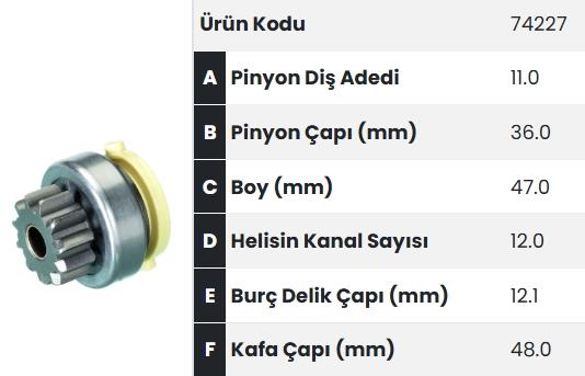 FORM74227-Marş Dişlisi
