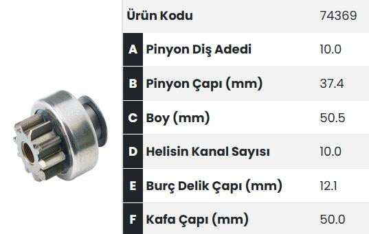 FORM74369-Marş Dişlisi
