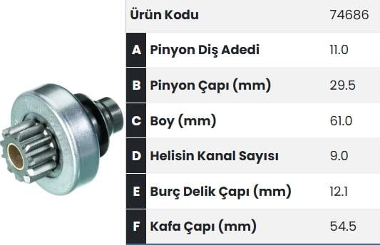 FORM74686-Marş Dişlisi