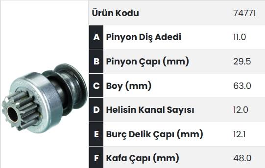 FORM74771-Marş Dişlisi