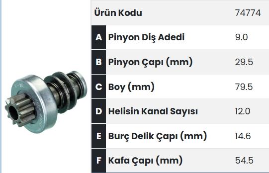FORM74774-Marş Dişlisi