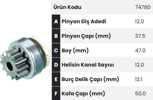 FORM74780-Marş Dişlisi