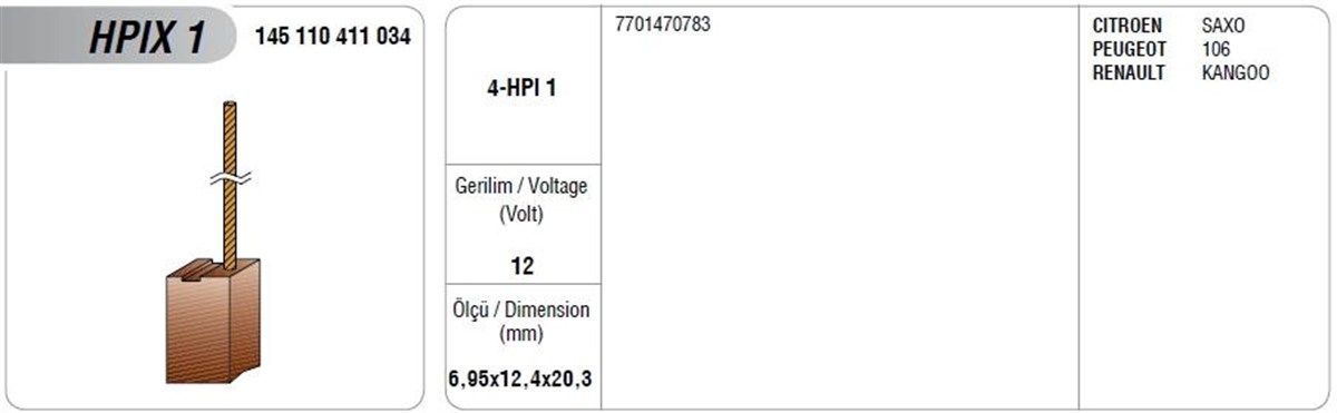 Hidrolik Direksiyon Kömürü Hpıx 1 Reno Clio Kango