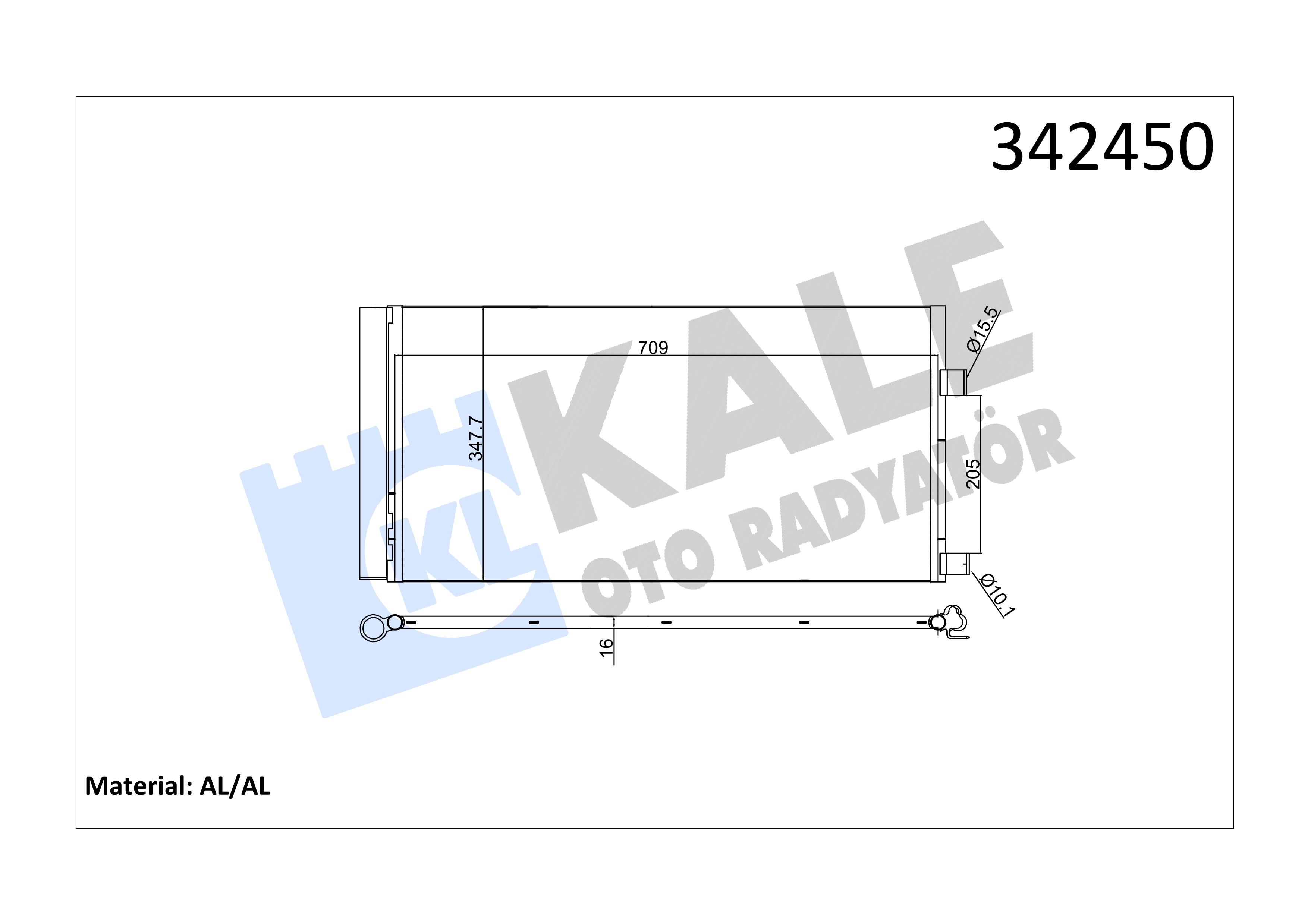 KALE342450-Klima Radyatörü (Kondenser)