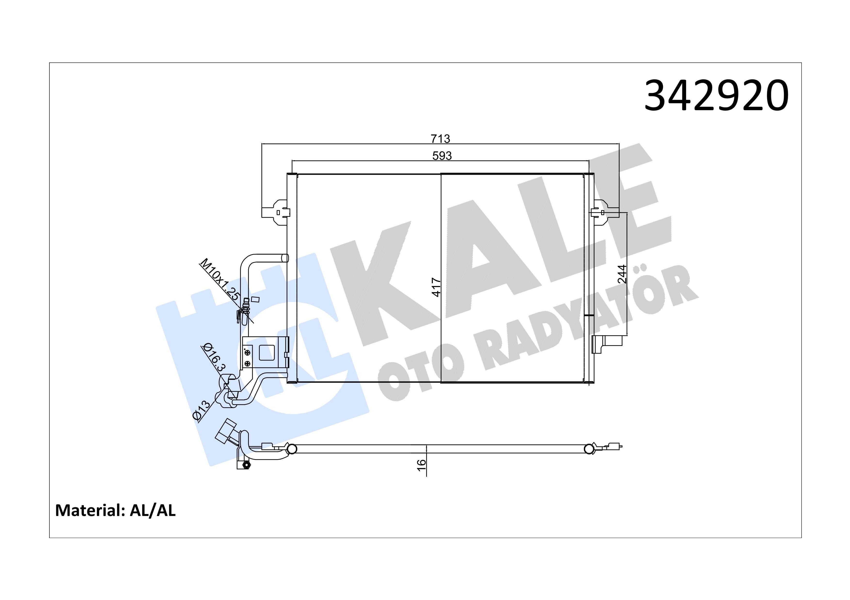 KALE342920-Klima Radyatörü (Kondenser)