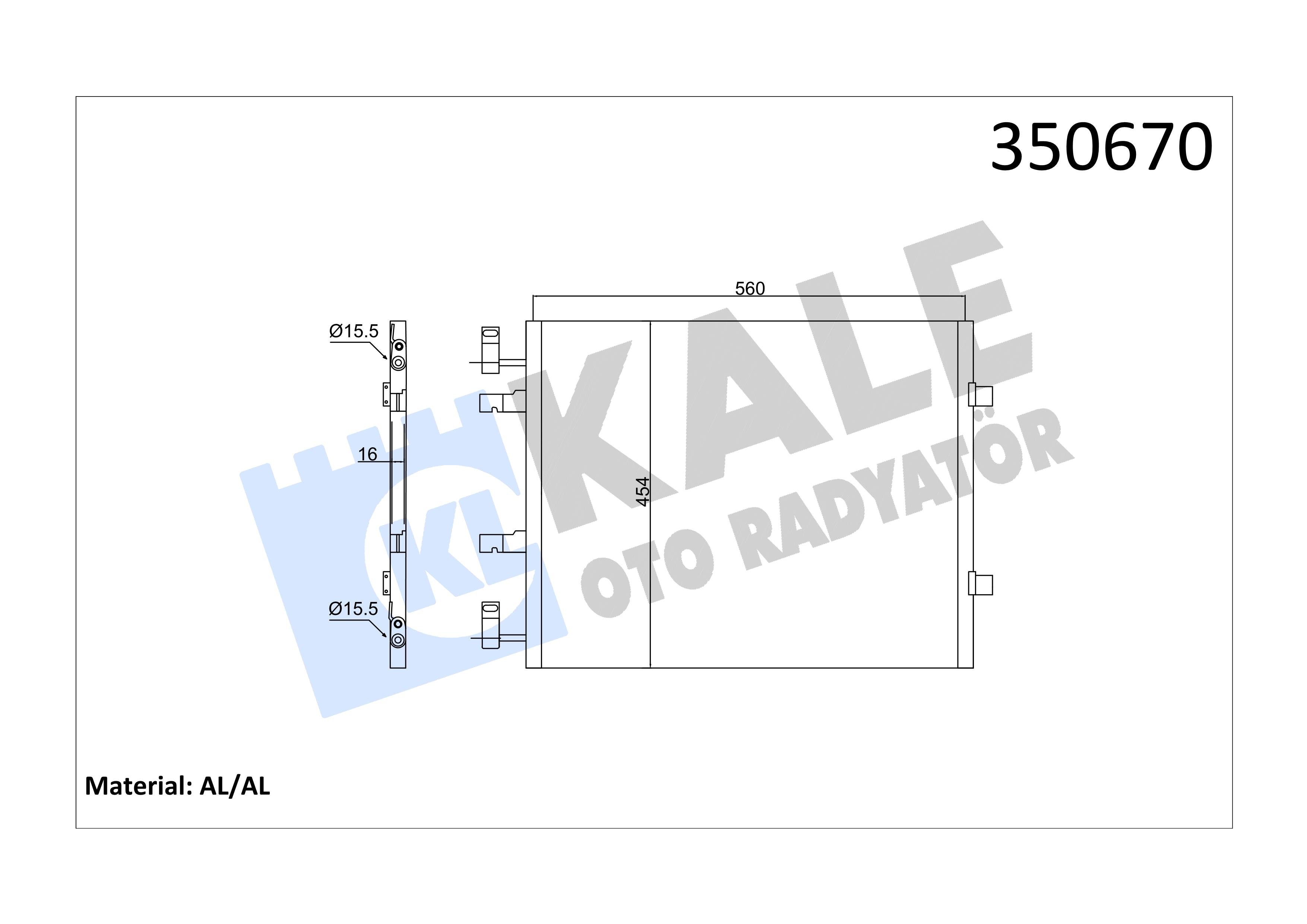 KALE350670-Klima Radyatörü (Kondenser)