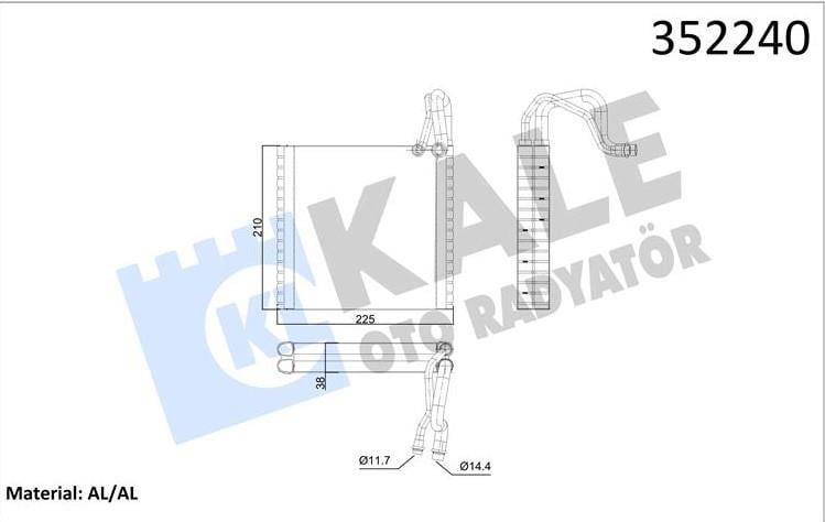 KALE352240-Klima Radyatörü (Kondansatör)