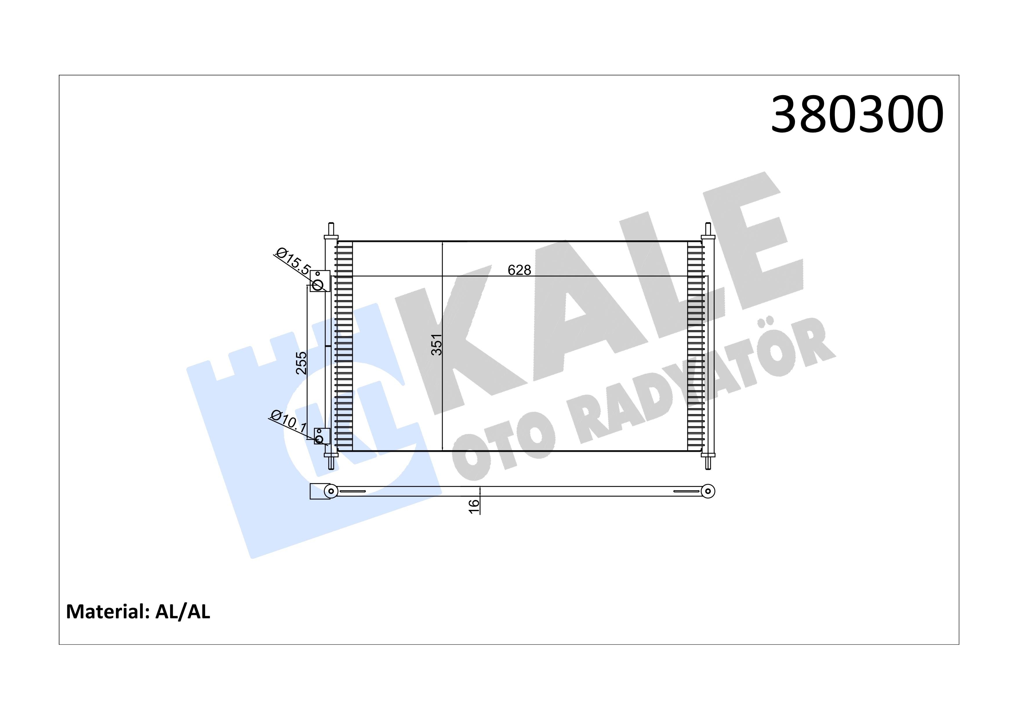 KALE380300-Klima Radyatörü (Kondenser)