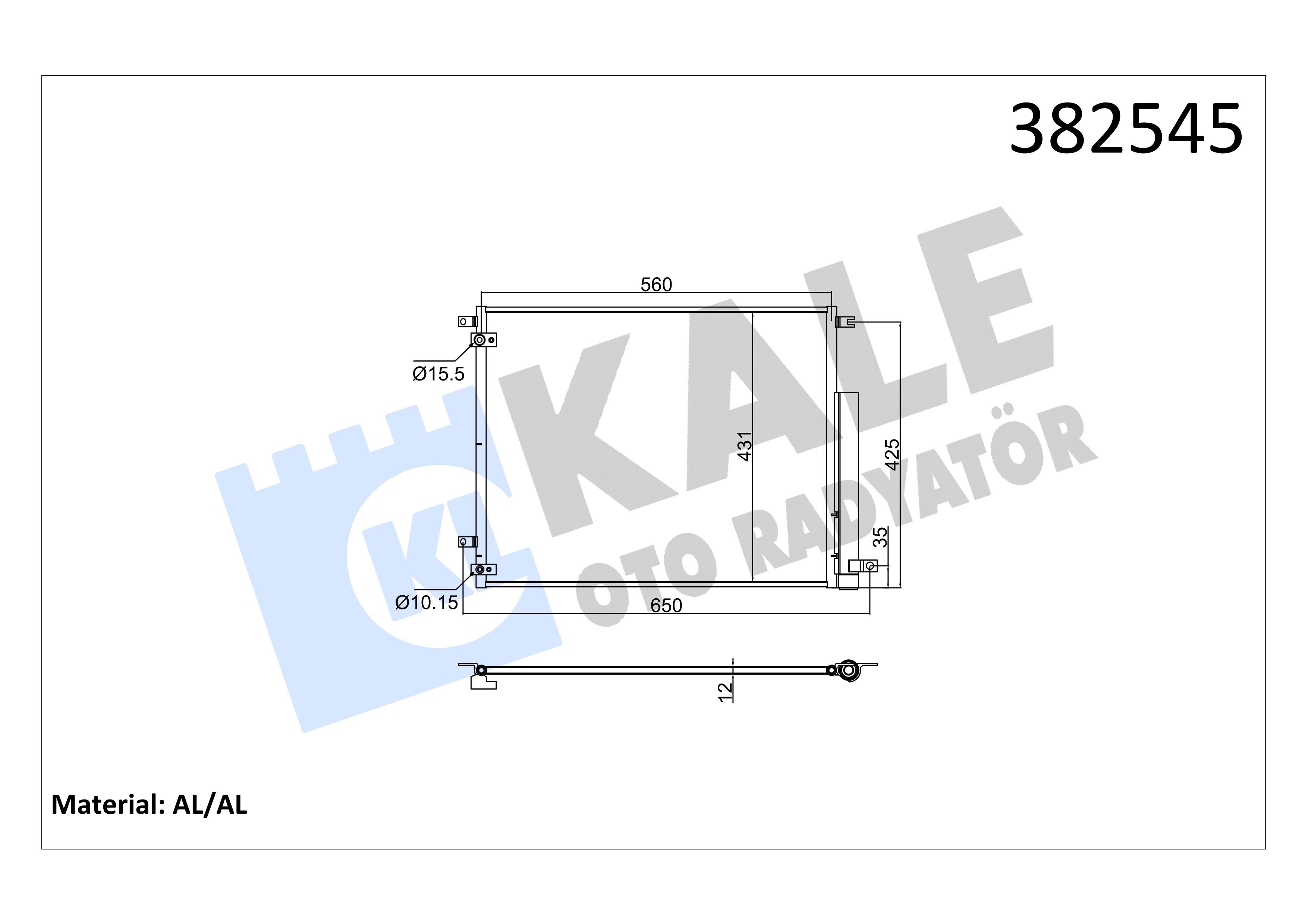 KALE382545-Klima Radyatörü (Kondenser)
