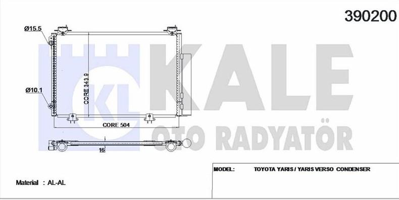 KALE390200-Klima Radyatörü (Kondansatör)