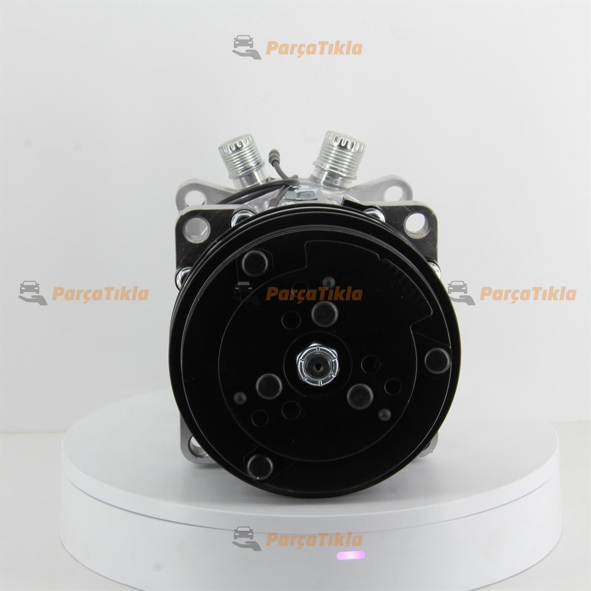 Klima Kompresörü 12V 2Pk V Kayış 5H14 Üstten Çıkış İnce Kalın Kasnak Çapı : 132Mm | Lidpart K6626