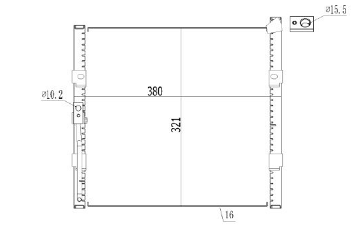 Klima Radyatörü Honda Cıvıc 1,5I 91 95 Veka432004 Mga82187 Kale386800 80110Sr3023 | Mga 82187