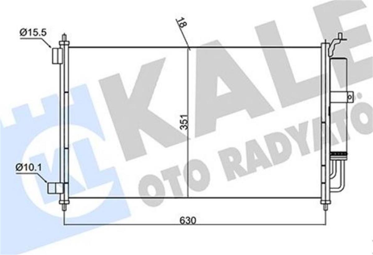 Klima Radyatörü Nissan Micra Iıı Juke 1 6İ 2003 2010 Note 2006 2013 92100Bh40a 92100El000 92100El00a 92100Ax801 92100Zw40a | Kale 382520