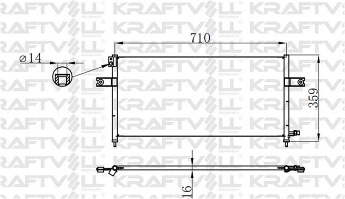 Klima Radyatörü Nissan Pıck Up (D22) 2 5 D M T 1998 Veka 433105 921103S401 921103S200 92110Vj200 92110Vk600 | Kraftvol L08060025