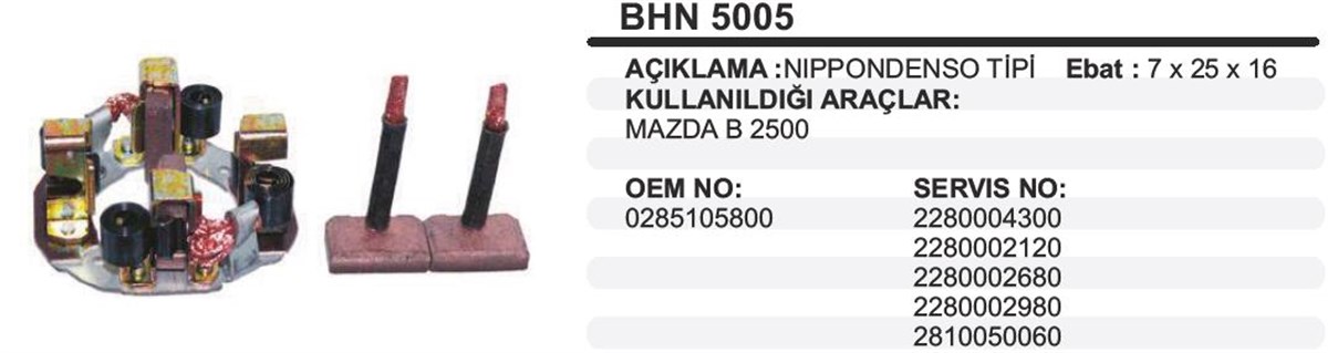 Kömür Yuvası 12V Mazda Kia J9 Premier Mazda B2500 Isuzu Tfr Nkr J9 Premier Ym Bhn5005