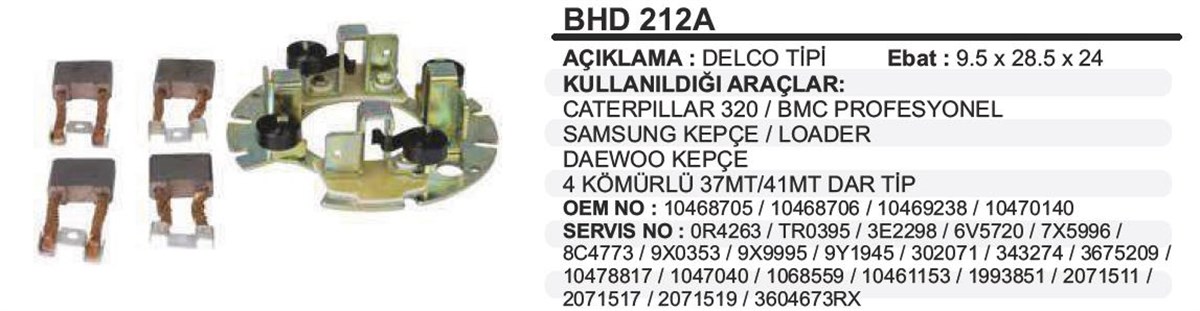 Kömür Yuvası 37Mt Samsung Delco Rx135      Bhd212a