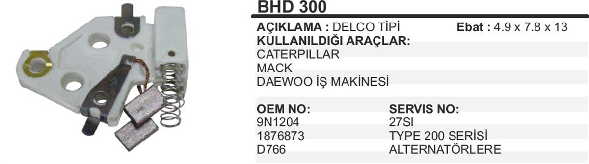 Kömür Yuvası Caterpiller Delcotip Jc5 Cc5 Bhd300