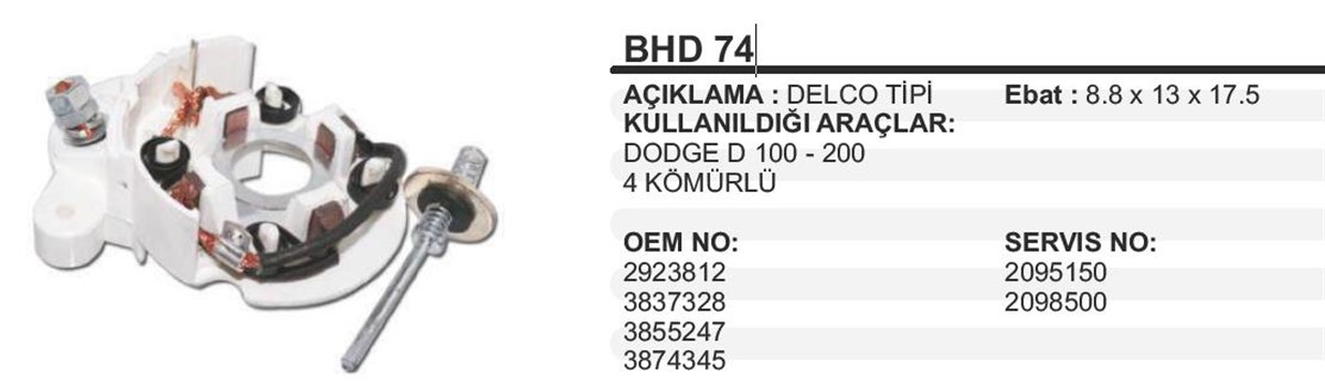 Kömür Yuvası Dodge Kulaklı Bhd74
