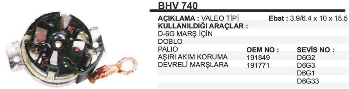 Kömür Yuvası Düz Dönüş Albea Valeo Tip Multıjet Bhv740