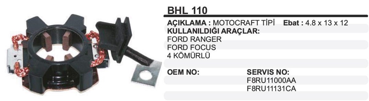 Kömür Yuvası Ford Ranger Focus Bhl110