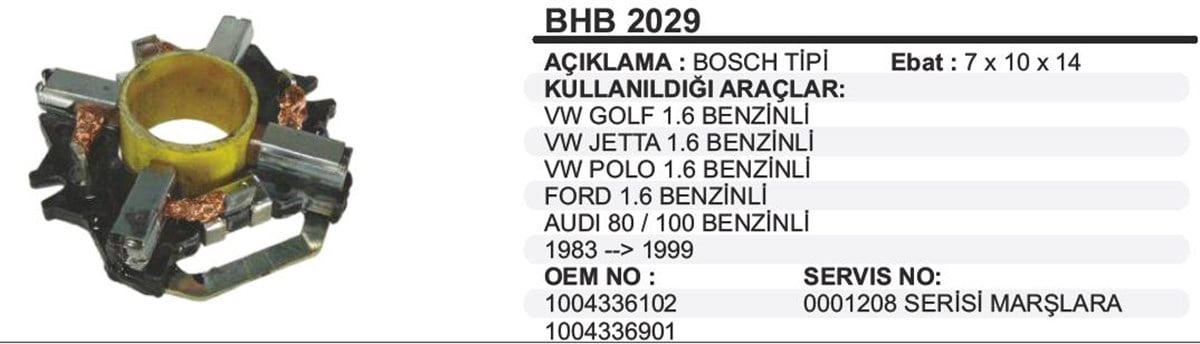Kömür Yuvası Ford Vw Dizel Bhb2029