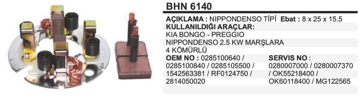 Kömür Yuvası Kia Bongo Prıgo               Bhn6140