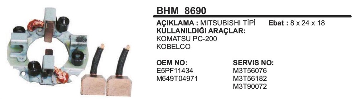 Kömür Yuvası Komatsu Pc 200 Kobelco Şampiyon Grayder Bhm8690