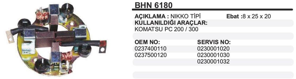 Kömür Yuvası Komatsu Pc200 300 Bhn6180