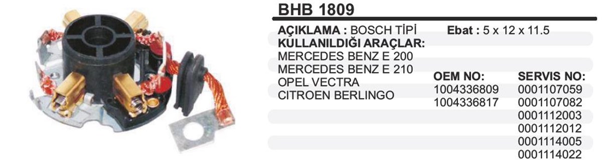 Kömür Yuvası Opel Vectra Kango 1 9 Bhb1809 Boschu 2004336220 F000al2034
