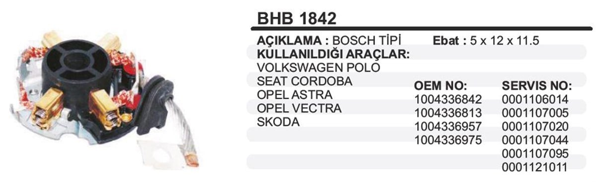 Kömür Yuvası Vw Polo Seat Opel Astra Bhb1842