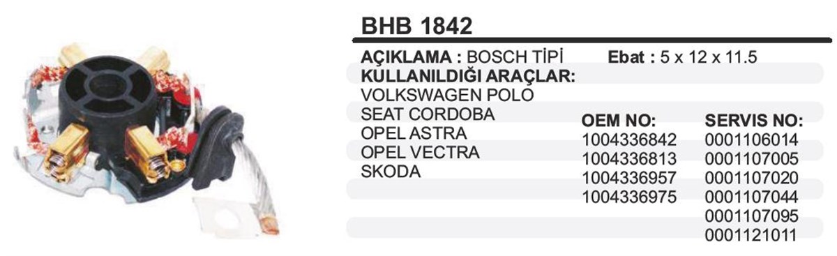 Kömür Yuvası Vw Polo Seat Opel Astra Bhb1842