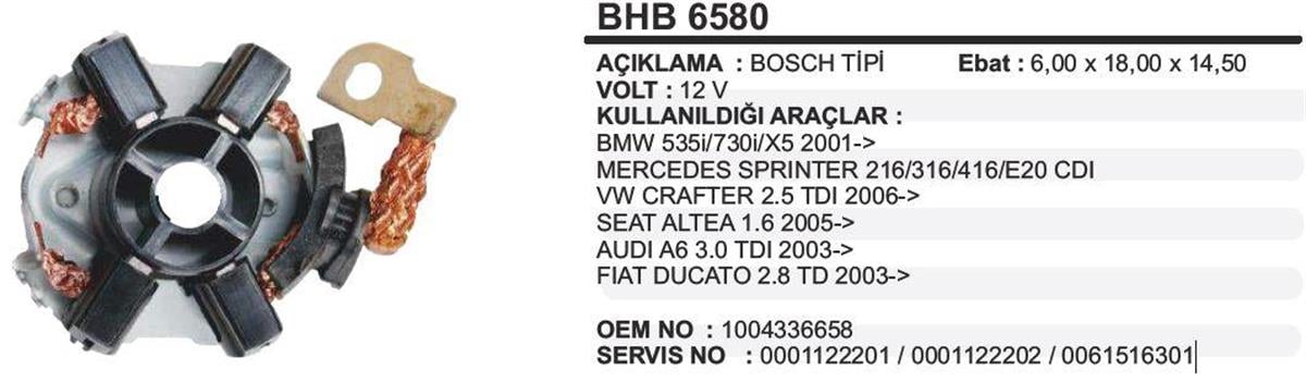 Kömür Yuvası Vw Skoda Mercedes Sprinter Vw Crafter Seat Fıat Ducato Bmw X5 Bhb6580 | Mega Bo2013