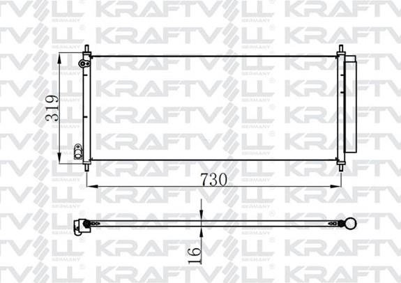 KRAFTVOLL08060009-Klima Radyatörü (Kondansatör)