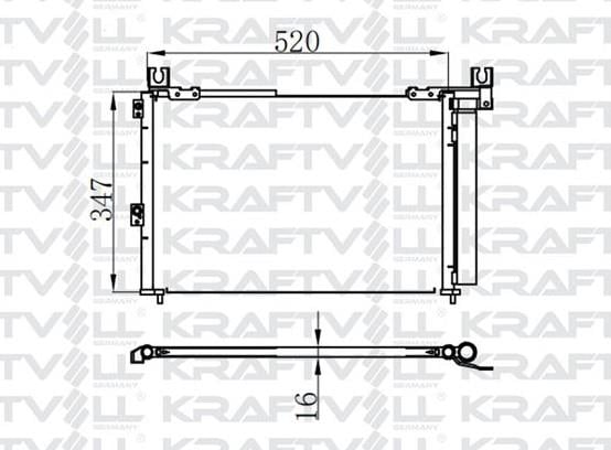 KRAFTVOLL08060166-Klima Radyatörü (Kondansatör)