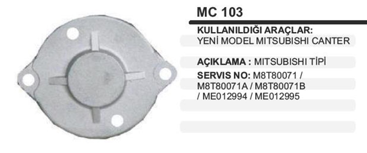 Marş Arka Kapak Mits Canter Ym Lth 214 Mc103