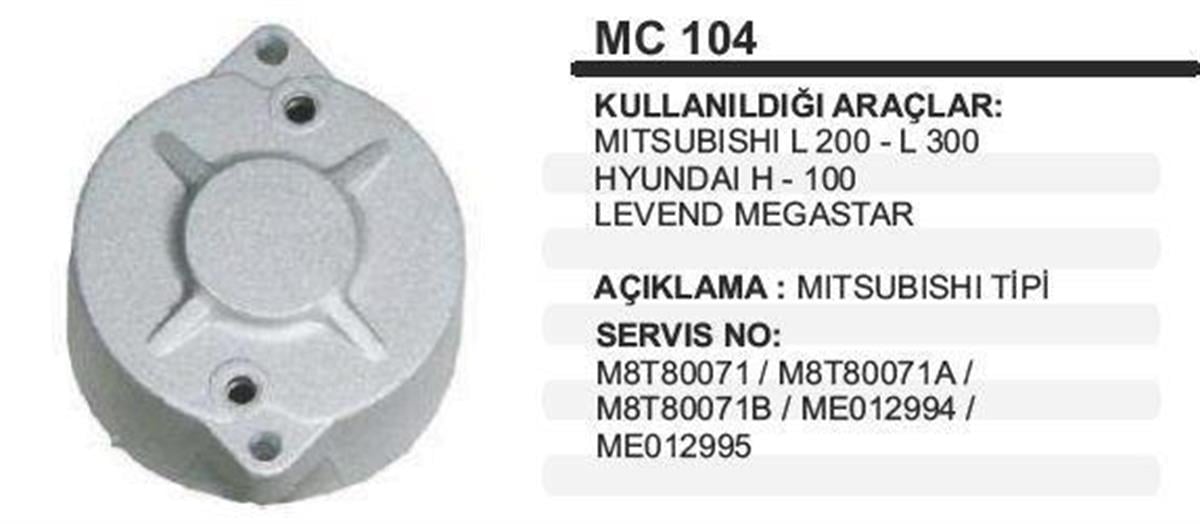 Marş Arka Kapak Mıtsubıshı L200 H100 L300 Bmc Megastar Nissan Skystar Mc104 | Wınwın Mc104